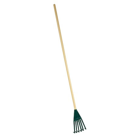 Emsco Group 5-7/8 in Polyethylene Poly Shrub Rake, Wood Handle 9010-1